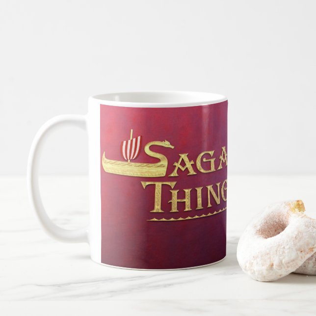 Saga Thing Logo Coffee Mug (With Donut)