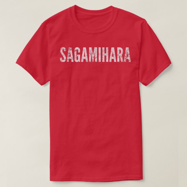 Sagamihara Japan Distressed Graphic  T-Shirt (Design Front)