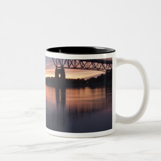 Sagamor Bridge over Cape Cod canal, 2 Two-Tone Coffee Mug (Right)