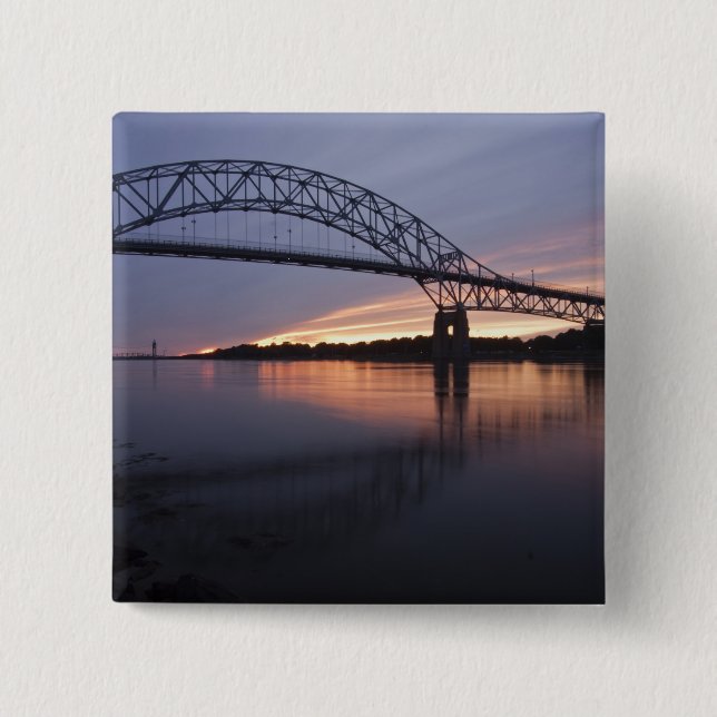Sagamor Bridge over Cape Cod canal, Pinback Button (Front)
