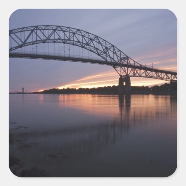 Sagamor Bridge over Cape Cod canal, Square Sticker (Front)