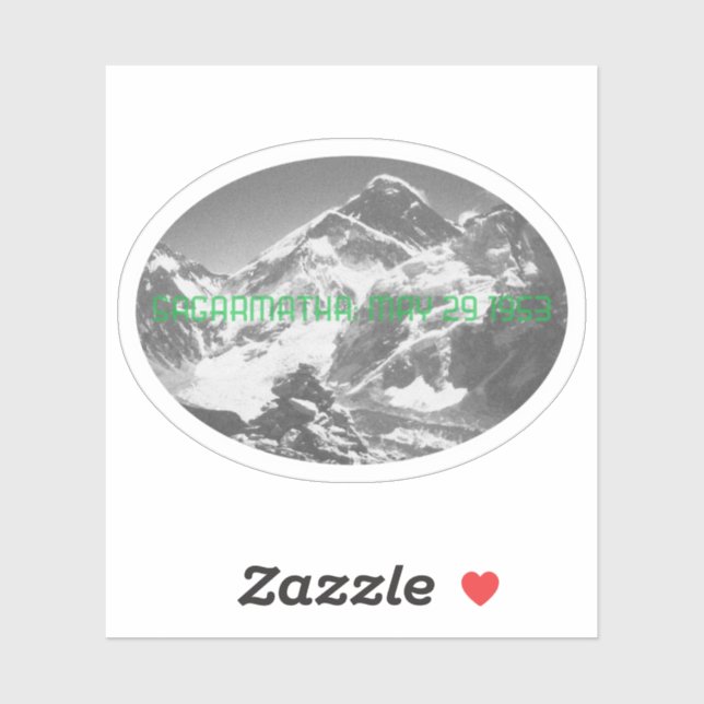 Sagarmatha, (Everest) First Ascent Souvenir Sticker (Sheet)