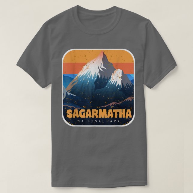 Sagarmatha Mountains National Park Everest Nepal T T-Shirt (Design Front)