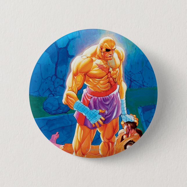 Sagat Beat Dan Button (Front)