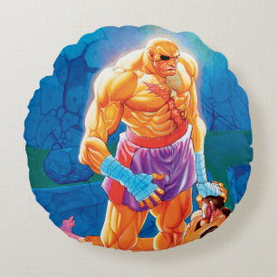 Sagat Beat Dan Round Pillow