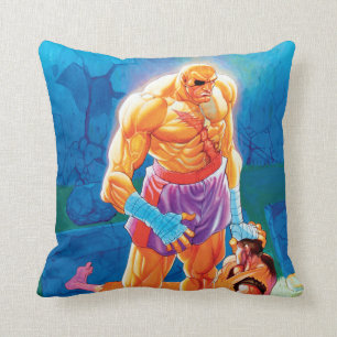 Sagat Beat Dan Throw Pillow