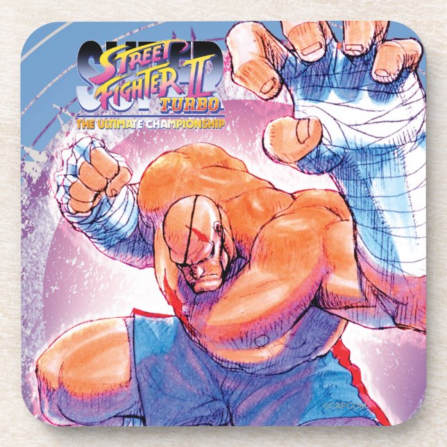Sagat Beverage Coaster (Front)