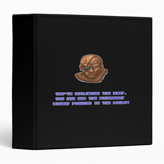 Sagat KO'ed 3 Ring Binder (Front/Spine)