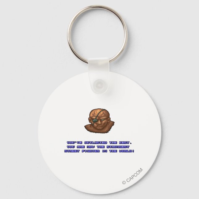 Sagat KO'ed Keychain (Front)