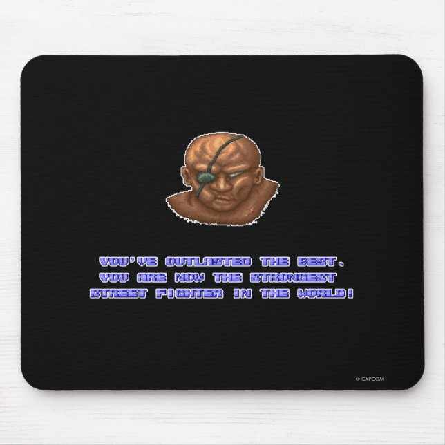 Sagat KO'ed Mouse Pad (Front)