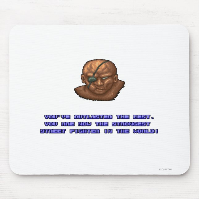 Sagat KO'ed Mouse Pad (Front)