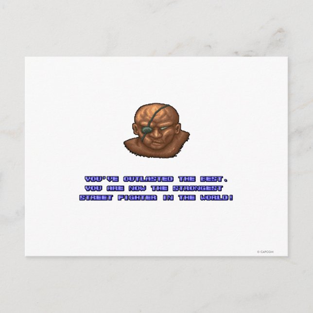 Sagat KO'ed Postcard (Front)