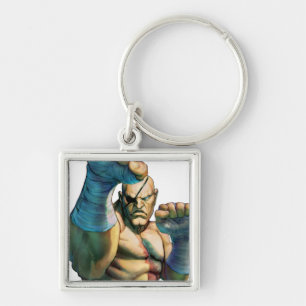 Sagat Ready to Block Keychain