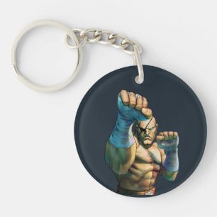Sagat Ready to Block Keychain