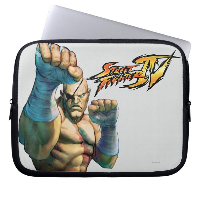 Sagat Ready to Block Laptop Sleeve (Front)