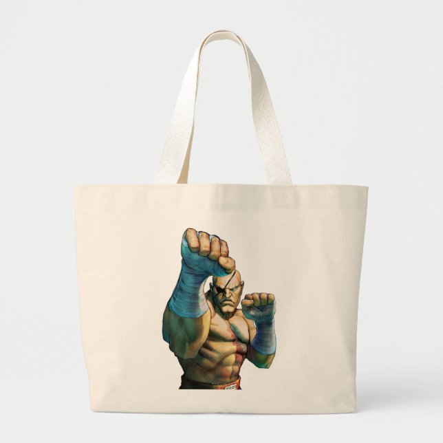 Sagat Ready to Block Large Tote Bag (Front)