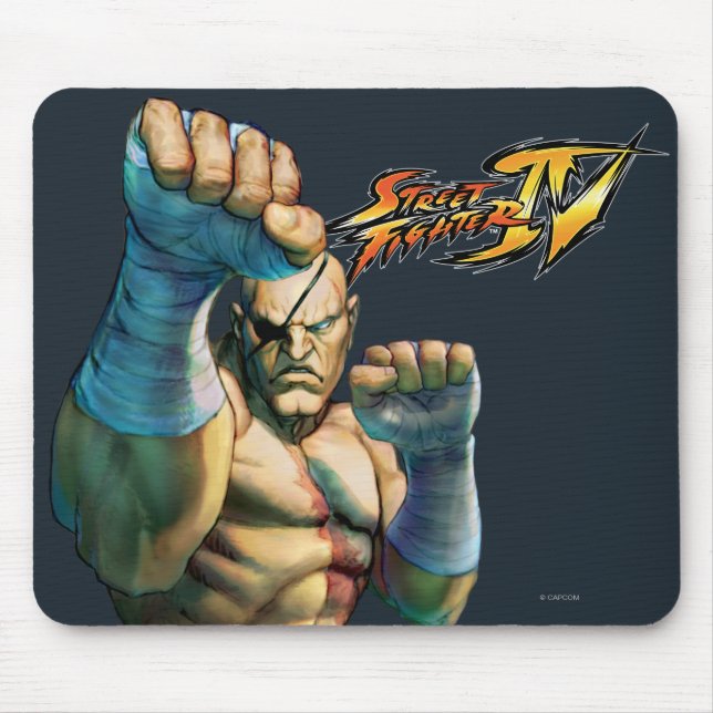 Sagat Ready to Block Mouse Pad (Front)