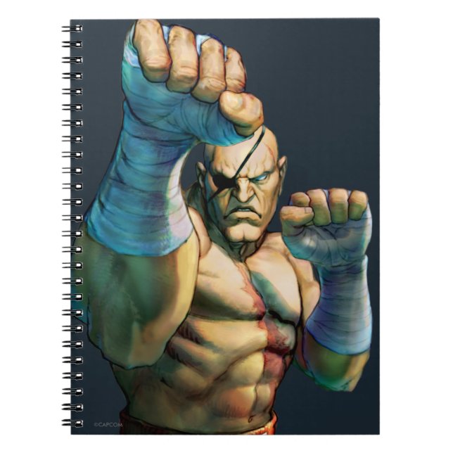 Sagat Ready to Block Notebook (Front)