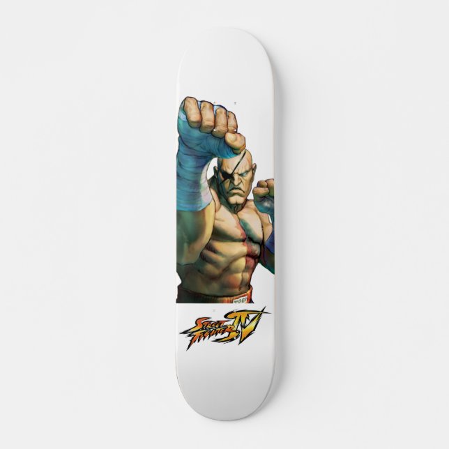 Sagat Ready to Block Skateboard (Front)