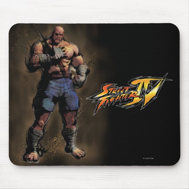 Sagat Standing Mouse Pad (Front)