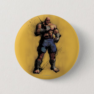 Sagat Standing Pinback Button