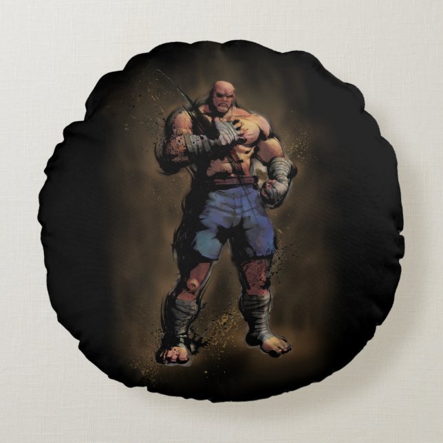 Sagat Standing Round Pillow (Front)