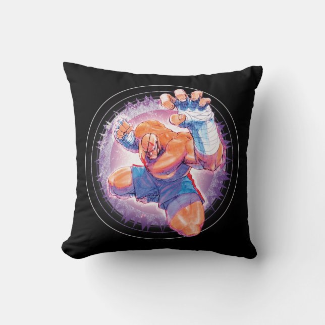 Sagat Throw Pillow (Front)
