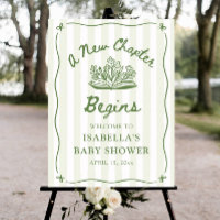 Sage A New Chapter Begins Baby Shower Welcome Sign