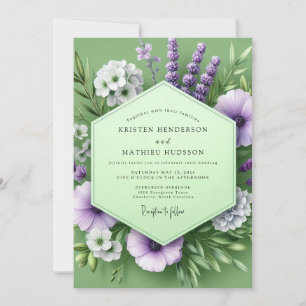 Sage Amethyst Meadow Wedding Invitation