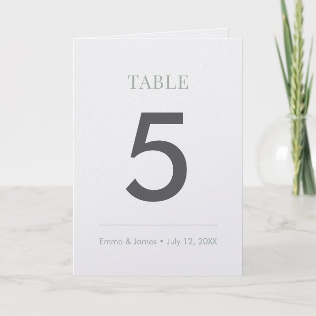 Sage Ampersand | Table Number (Folded) (Front)