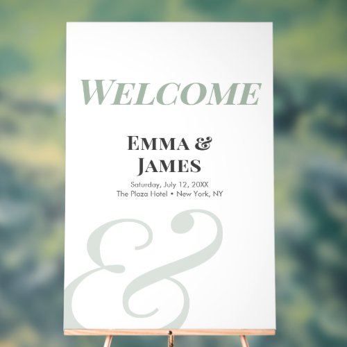 Sage Ampersand Wedding | Welcome Sign