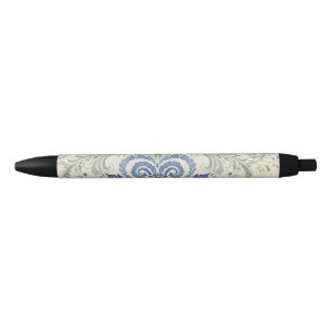Sage and Blue Organic Leafy Paisley Swirls Pen