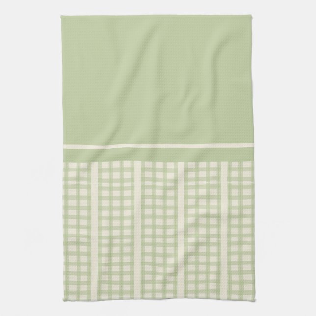 Sage and Cream Kitchen Towel (Vertical)