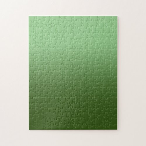 Sage and Forest Green Monotone Ombre Jigsaw Puzzle