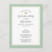 Sage and Gold 3 Photo Graduation Party Invitation (Front)