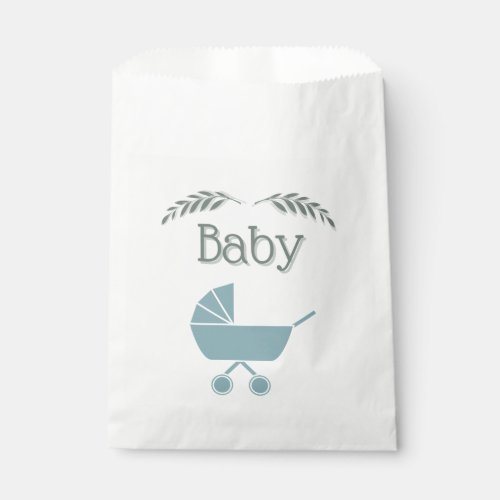 Sage and Gray baby shower favor bags
