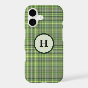 Sage and Olive Green Plaid iPhone 17 Case