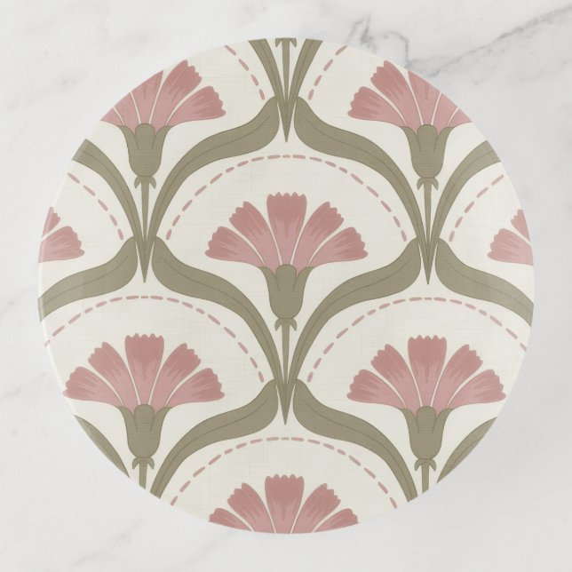 Sage and Rose Trinket Tray (Front)