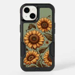 Sage and Sunflowers OtterBox iPhone 14 Case