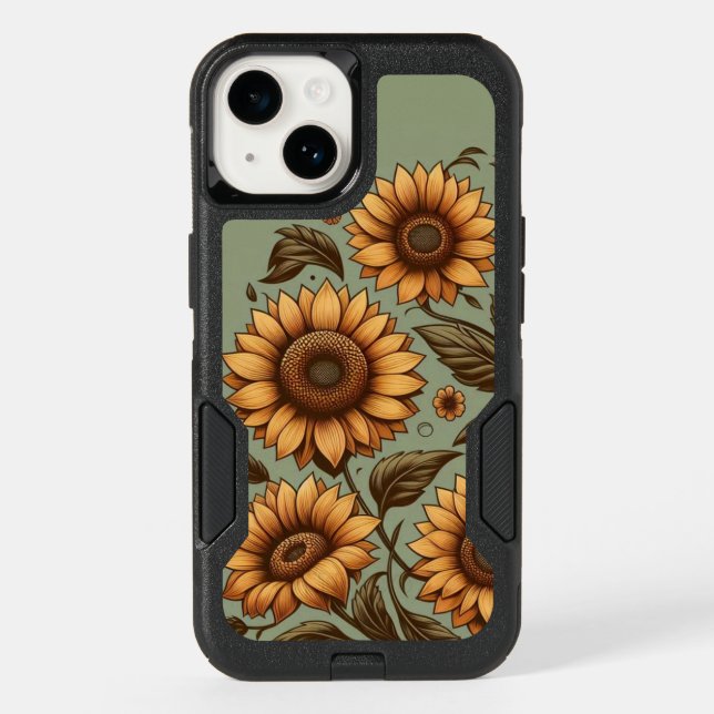 Sage and Sunflowers Otterbox iPhone Case (Back)