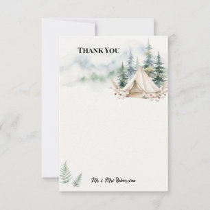 Sage and Terracotta Glamping Bell Tent Bohemian Thank You Card