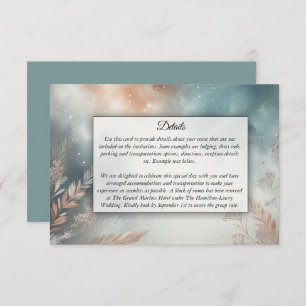 Sage and Terracotta Stardust Skies Wedding Enclosure Card