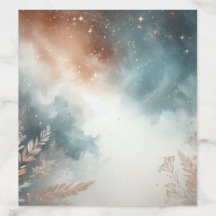 Sage and Terracotta Stardust Skies Wedding Envelope Liner