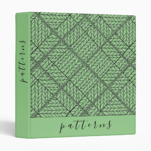 SAGE ARGYLE KNIT 3-Ring Binder