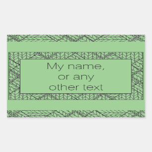 SAGE ARGYLE KNIT Rectangle Sticker + Text
