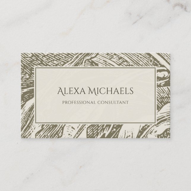 Sage Art Deco Consultant Business Card (Front)