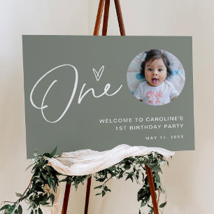 SAGE Baby 1st Birthday Party Welcome  Foam Board