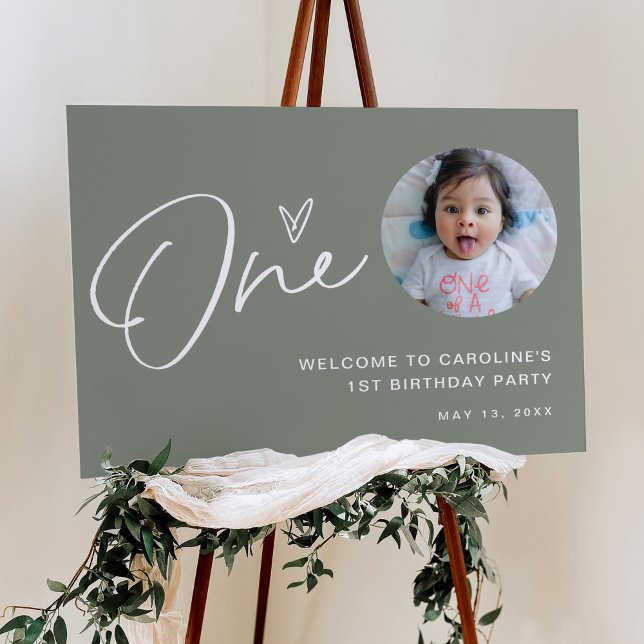 SAGE Baby 1st Birthday Party Welcome  Foam Board (Creator Uploaded)