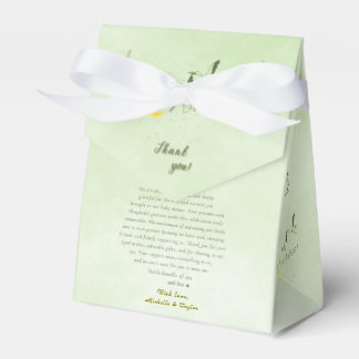 Sage Baby Boy Bliss: Stork Special Delivery Baby Favor Boxes