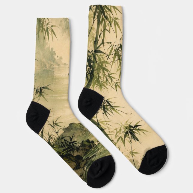 Sage bamboo mist socks (Right)
